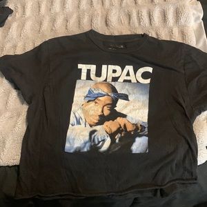 Faded coppped graphic t